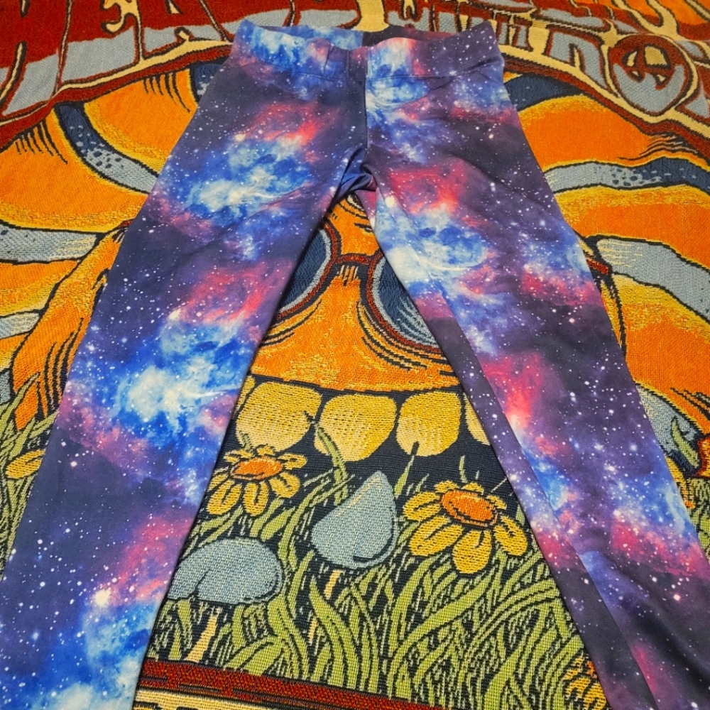 Purple Blue Galaxy Leggings